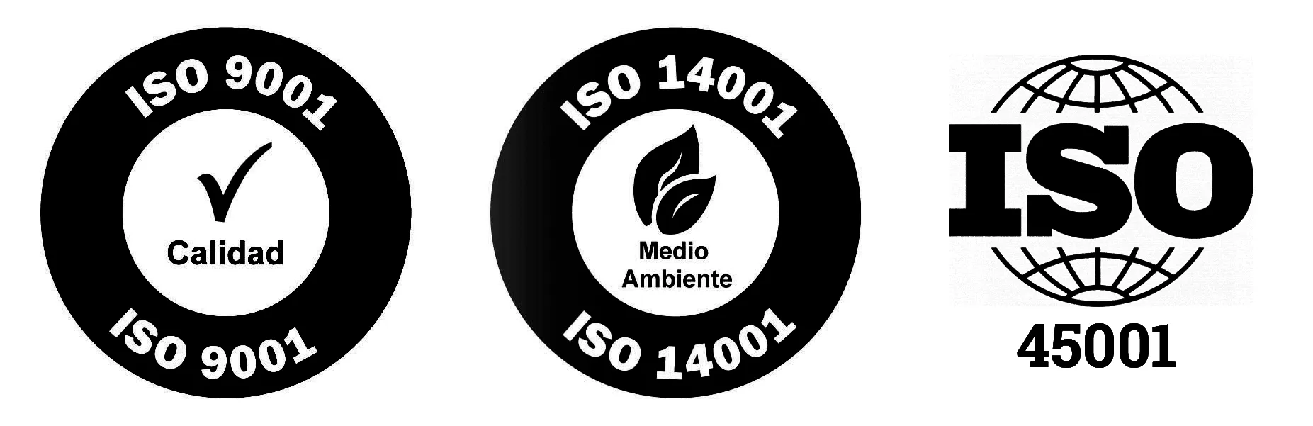 ISO 9001, ISO 14001, ISO 45001